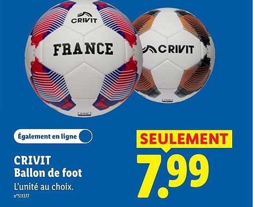 CRIVIT Ballon de foot L’unité au choix.