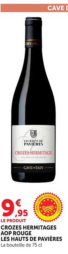 CROZES HERMITAGES AOP ROUGE LES HAUTS DE PAVIÈRES