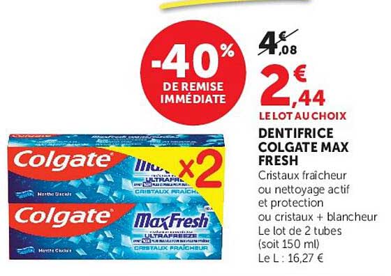 DENTIFRICE COLGATE MAX FRESH