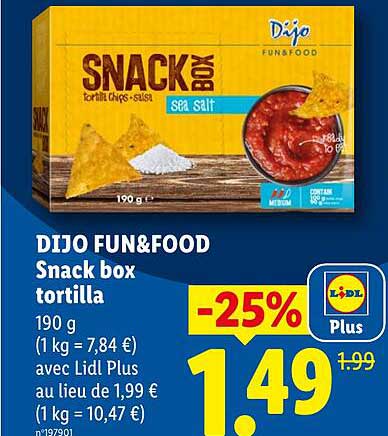DIJO FUN&FOOD Snack box tortilla 190 g