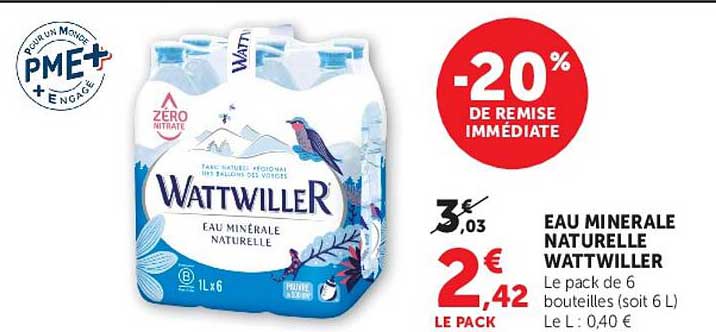 EAU MINERALE NATURELLE WATTWILLER