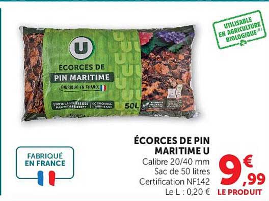ÉCORCES DE PIN MARITIME U