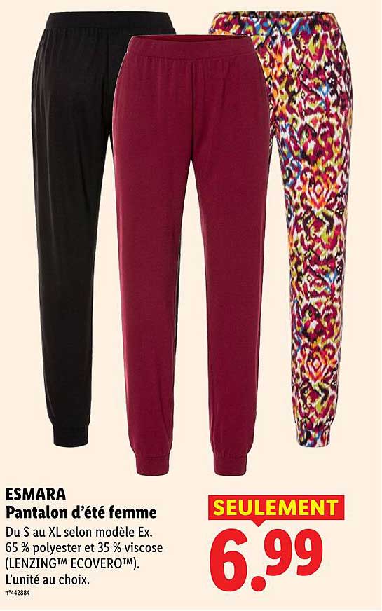 ESMARA Pantalon d’été femme