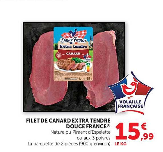 FILET DE CANARD EXTRA TENDRE DOUCE FRANCE