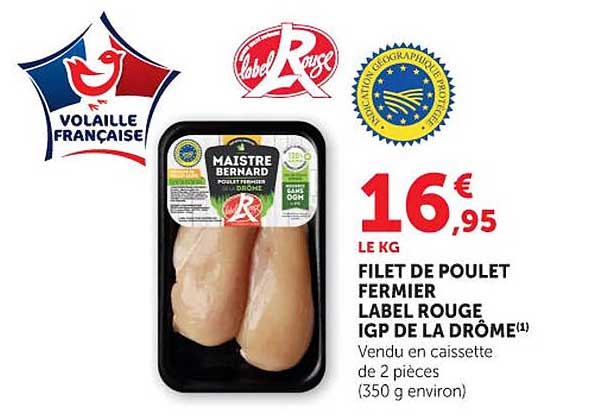 FILET DE POULET FERMIER LABEL ROUGE IGP DE LA DRÔME(1)