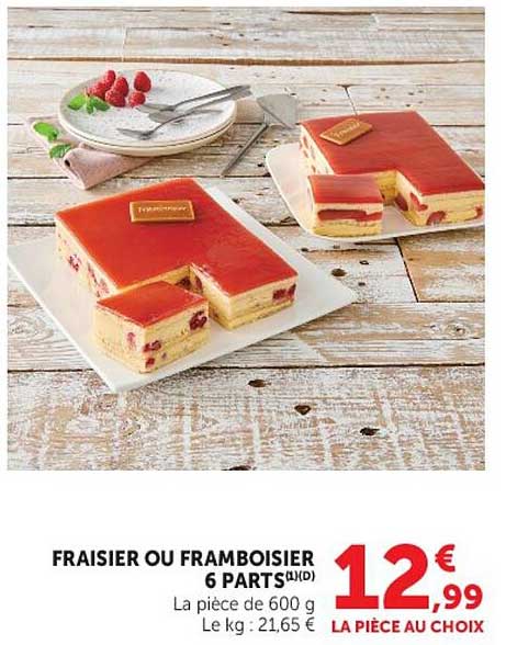 FRAISIER OU FRAMBOISIER 6 PARTS