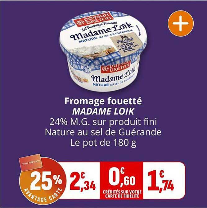 Fromage fouetté MADAME LOIK