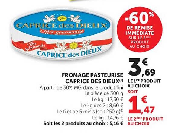 FROMAGE PASTEURISÉ CAPRICE DES DIEUX