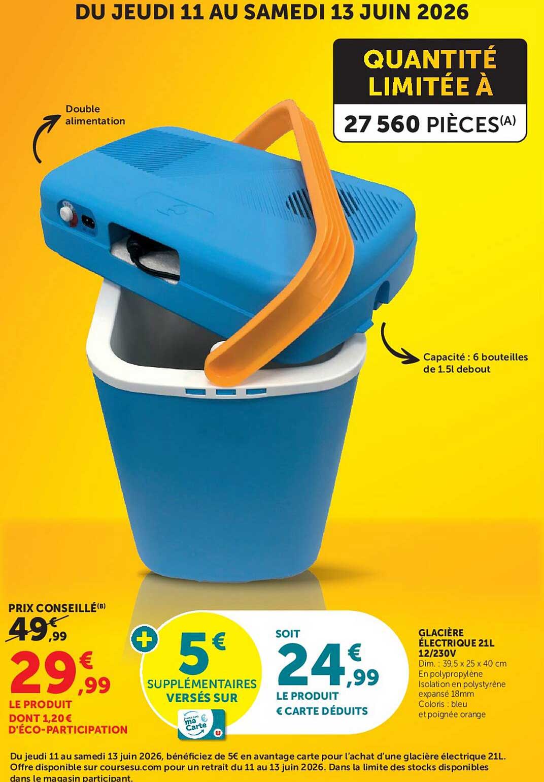 GLACIÈRE ÉLECTRIQUE 21L 12/230V