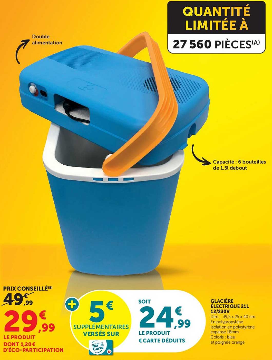 GLACIÈRE ÉLECTRIQUE 21L 12/230V
