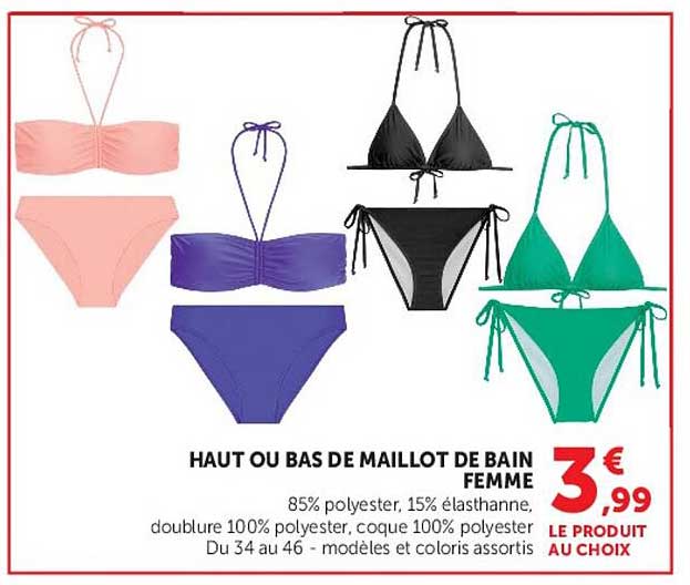 HAUT OU BAS DE MAILLOT DE BAIN FEMME