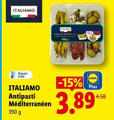 ITALIAMO Antipasti Méditerranéen 390 g