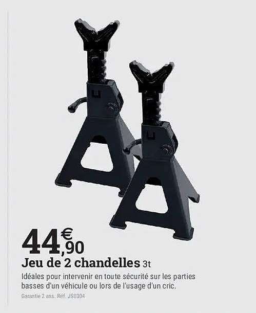 Jeu de 2 chandelles 3t