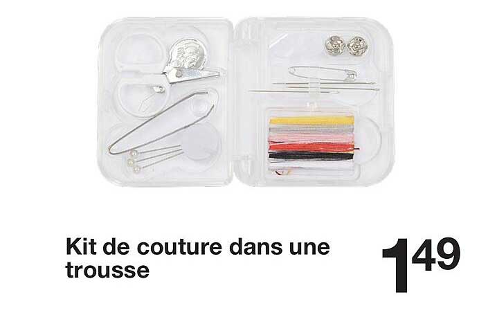 Kit de couture dans une trousse