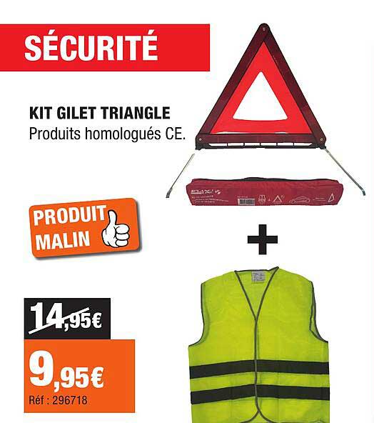 KIT GILET TRIANGLE Produits homologués CE.