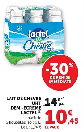 LAIT DE CHEVRE UHT DEMI-ECREME LACTEL (2)