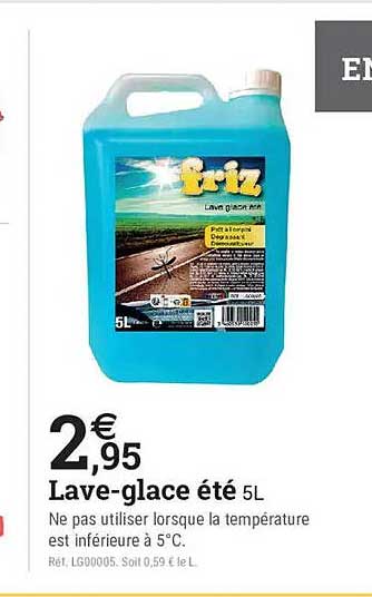 Lave-glace été 5L