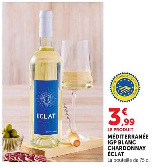 LE PRODUIT MÉDITERRANÉE IGP BLANC CHARDONNAY ÉCLAT