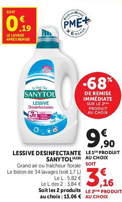 LESSIVE DESINFECTANTE SANYTOL(A/B)