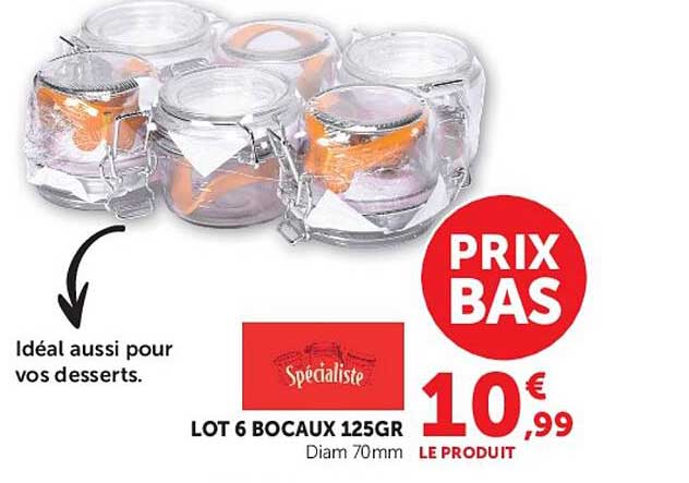 LOT 6 BOCAUX 125GR