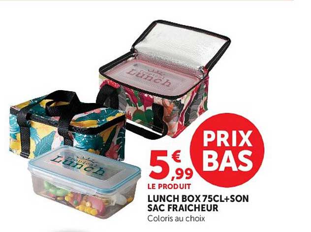LUNCH BOX 75CL+SON SAC FRAICHEUR