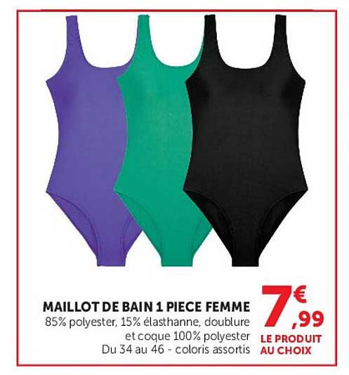 MAILLOT DE BAIN 1 PIECE FEMME