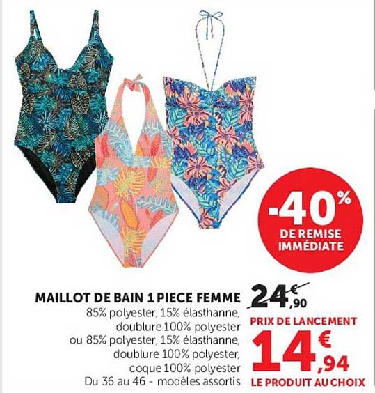 MAILLOT DE BAIN 1 PIECE FEMME