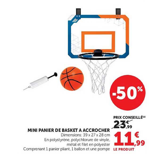 MINI PANIER DE BASKET A ACCROCHER