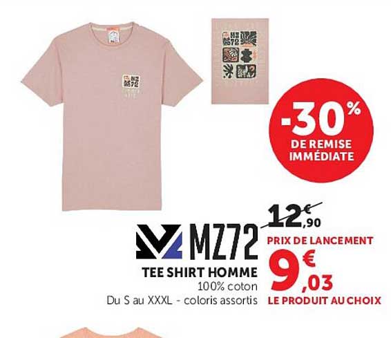 MZ72 TEE SHIRT HOMME 100% coton
