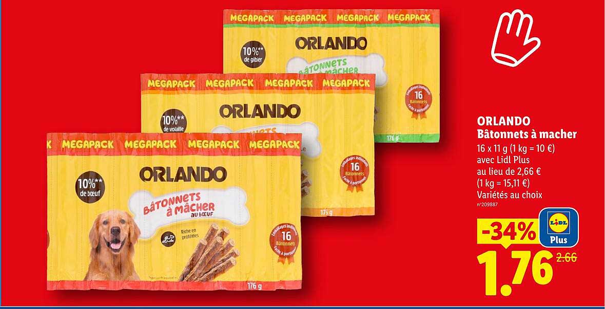 ORLANDO Bâtonnets à mâcher