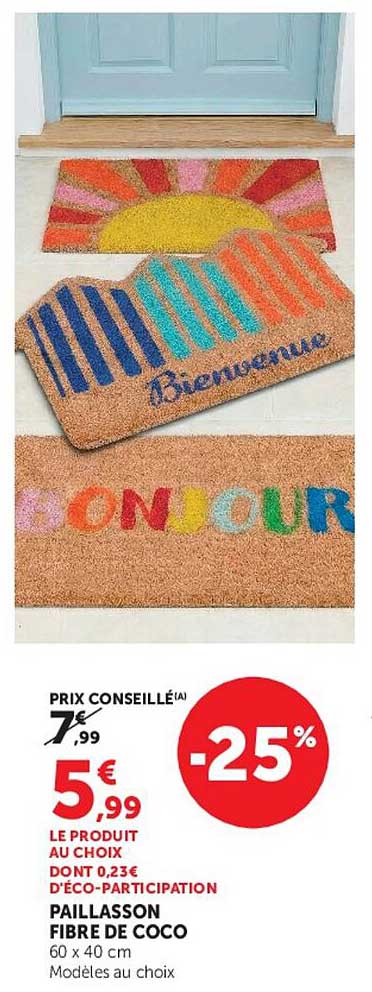 PAILLASSON FIBRE DE COCO