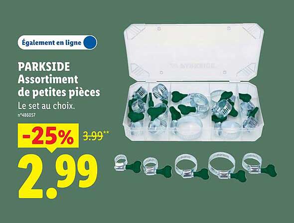 PARKSIDE Assortiment de petites pièces Le set au choix.
