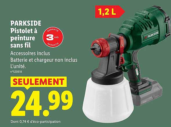 PARKSIDE Pistolet à peinture sans fil