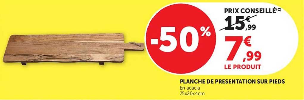 PLANche DE PRESENTATION SUR PIEDS