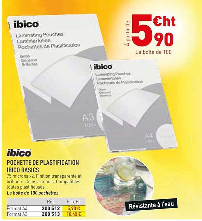 POCHETTE DE PLASTIFICATION IBICO BASICS