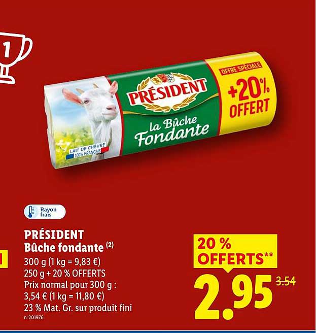 PRÉSIDENT Bûche fondante