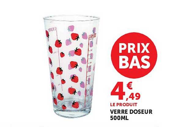 PRIX BAS 4€49 LE PRODUIT VERRE DOSEUR 500ML