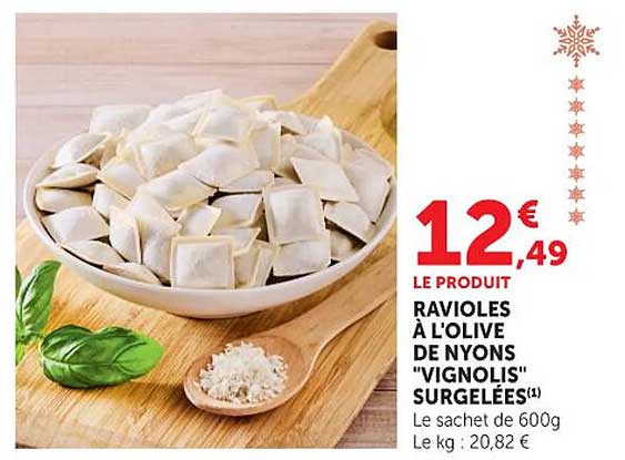 Ravioles à l'olive de Nyons "Vignolis" surgelées