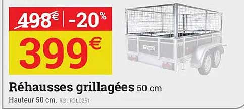 Réhausses grillagées 50 cm