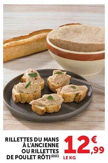 RILLETTES DU MANS À L'ANCIENNE OU RILLETTES DE POULET RÔTI (2)(C)