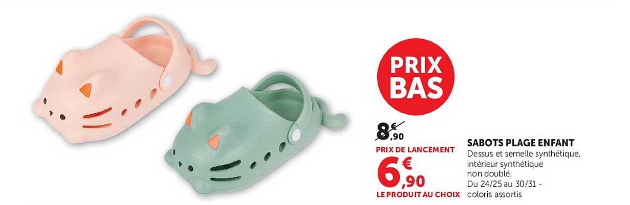 SABOTS PLAGE ENFANT