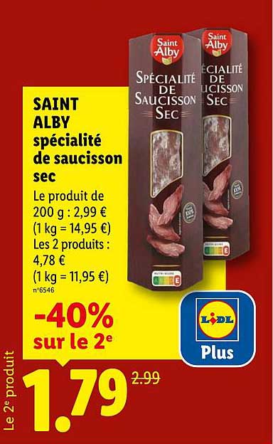 SAINT ALBY spécialité de saucisson sec