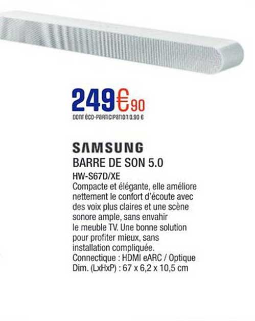 SAMSUNG BARRE DE SON 5.0 HW-S67D/XE