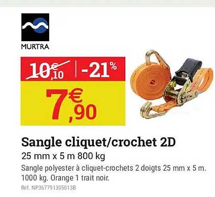 Sangle cliquet/crochet 2D