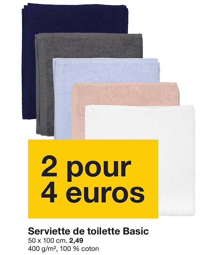 Serviette de toilette Basic