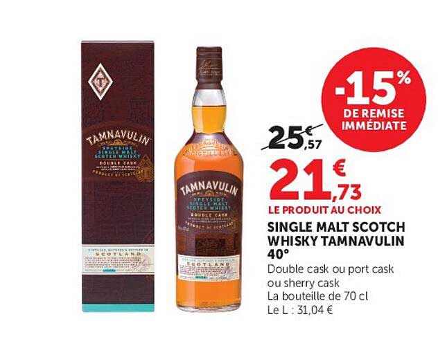 SINGLE MALT SCOTCH WHISKY TAMNAVULIN 40°