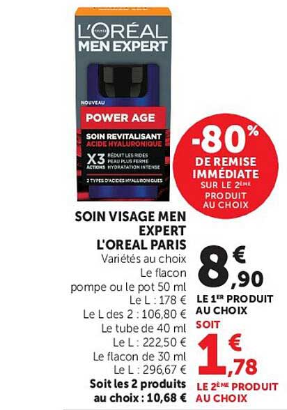 SOIN VISAGE MEN EXPERT L'OREAL PARIS Varietés au choix
