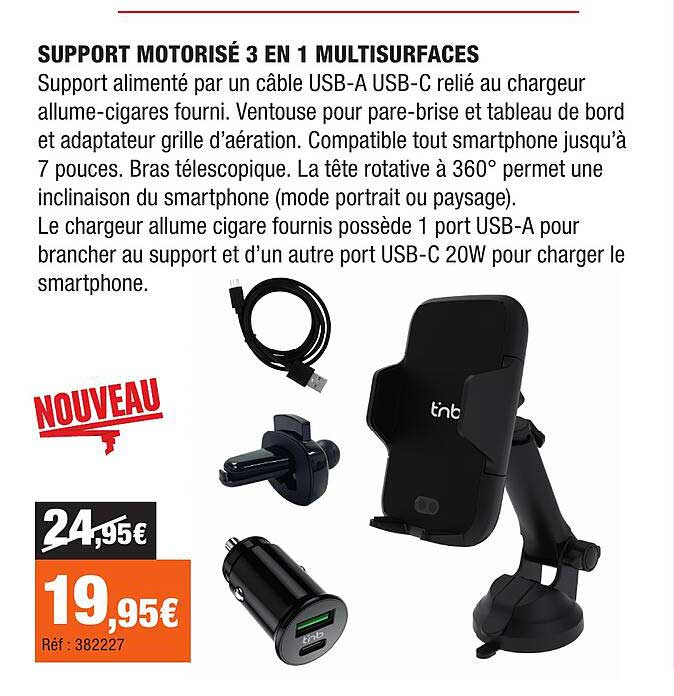 SUPPORT MOTORISÉ 3 EN 1 MULTISURFACES