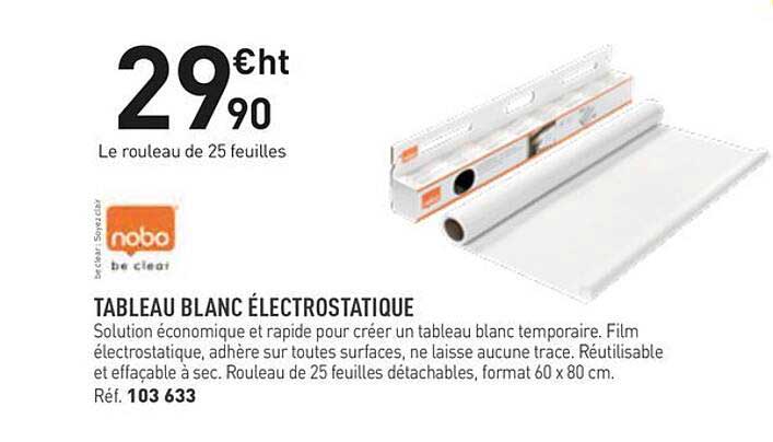 TABLEAU BLANC ÉLECTROSTATIQUE