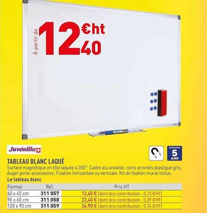 TABLEAU BLANC LAQUÉ